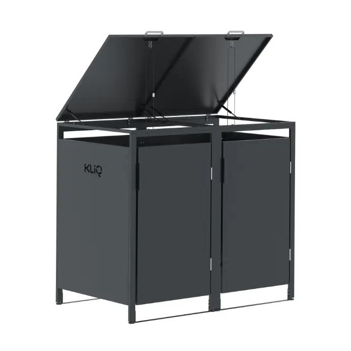 Kliko ombouw - 2 containers - grijs 7016