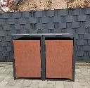 Kliko ombouw - 2 containers - 'roest look'