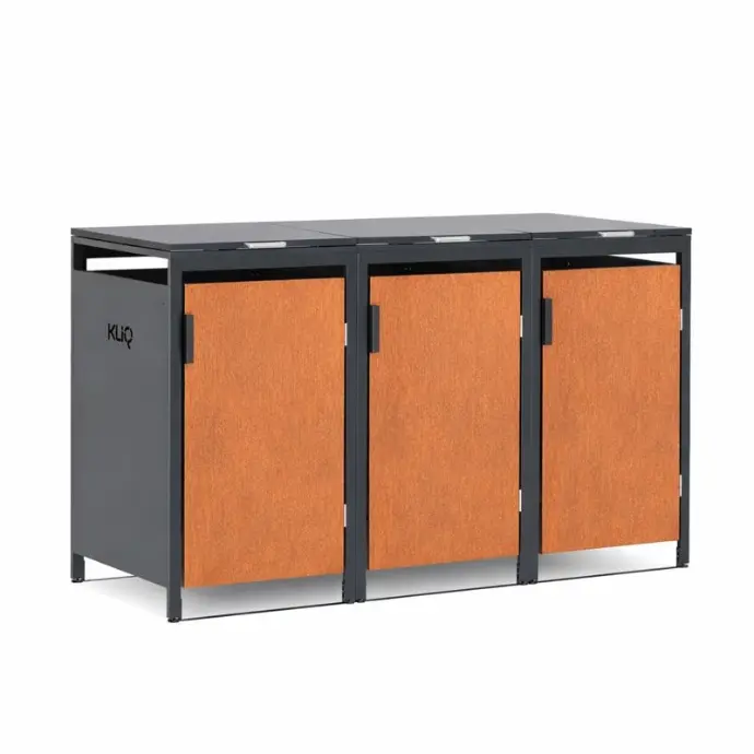 Container ombouw - 3 kliko's - 'roest look'
