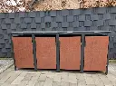 Kliko ombouw - 4 containers - 'roest look'