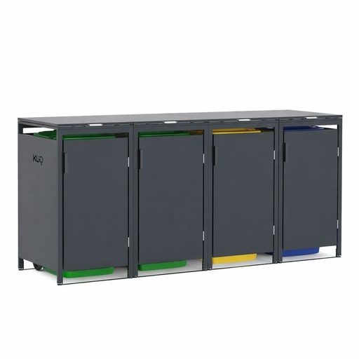 [KLBOX-4-7016] Kliko ombouw - 4 containers - grijs 7016